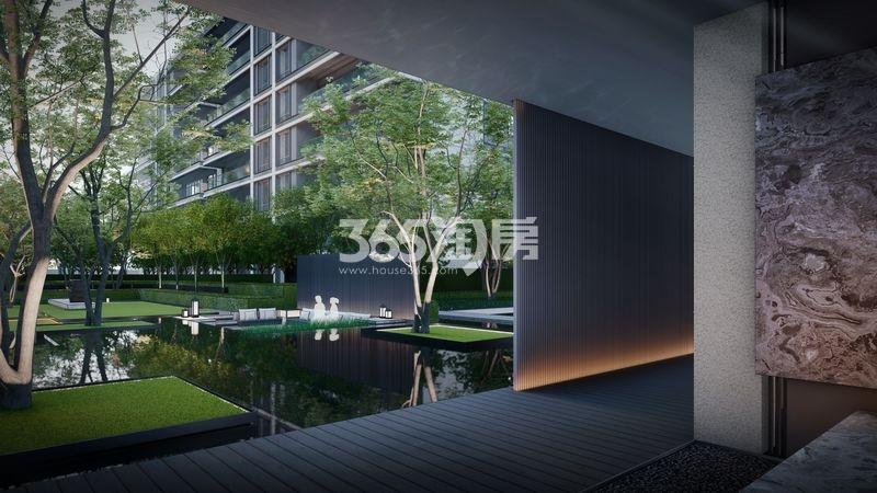 西水东·檀宫静水庭院景观效果图