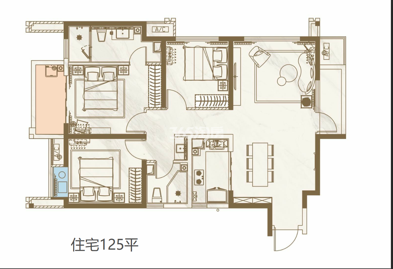 朗基幸福乐城125平户型