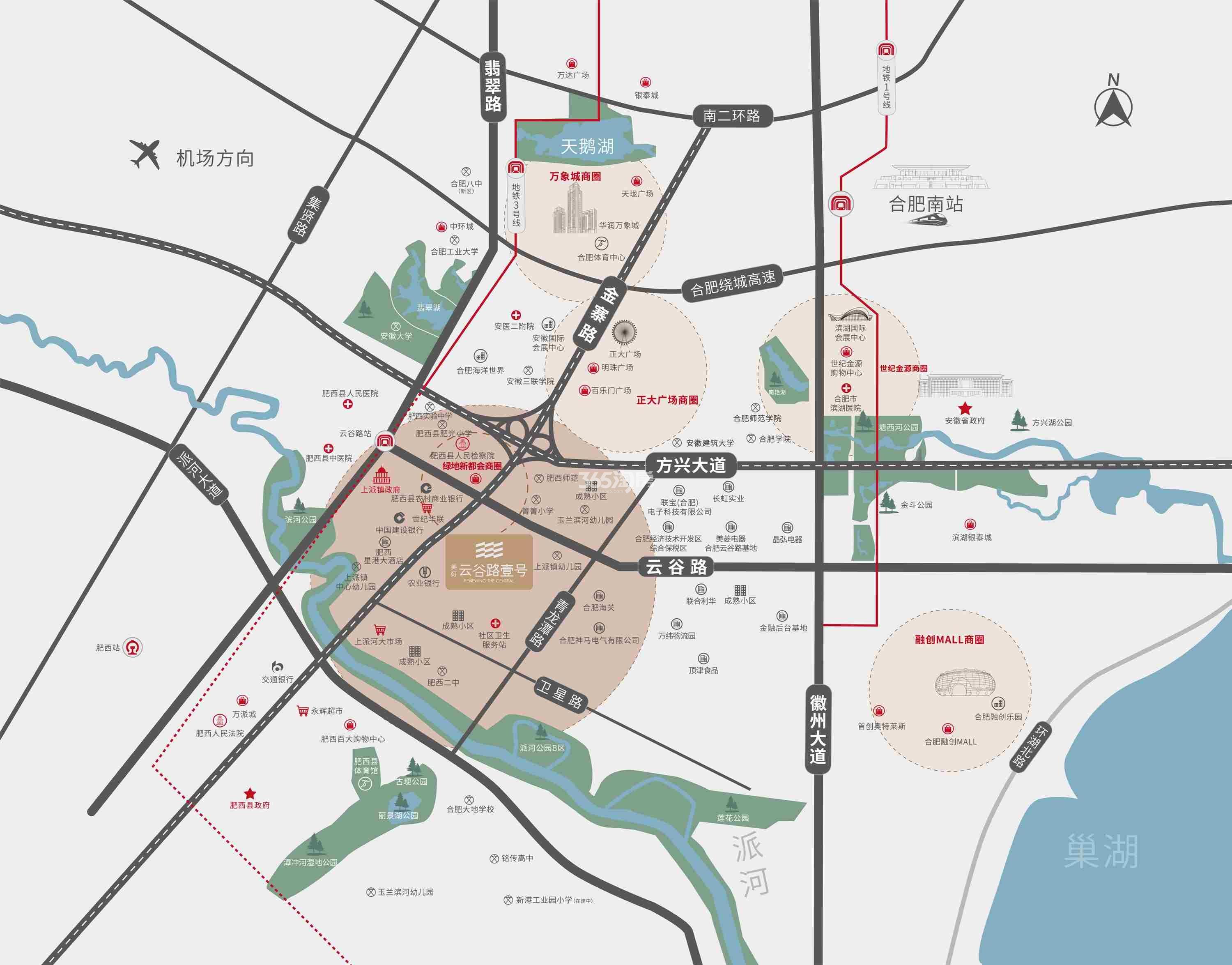 美好云谷路壹号交通图