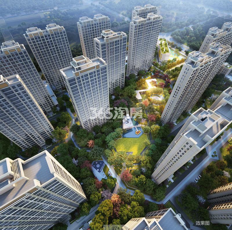 天地源云水天境项目鸟瞰效果图