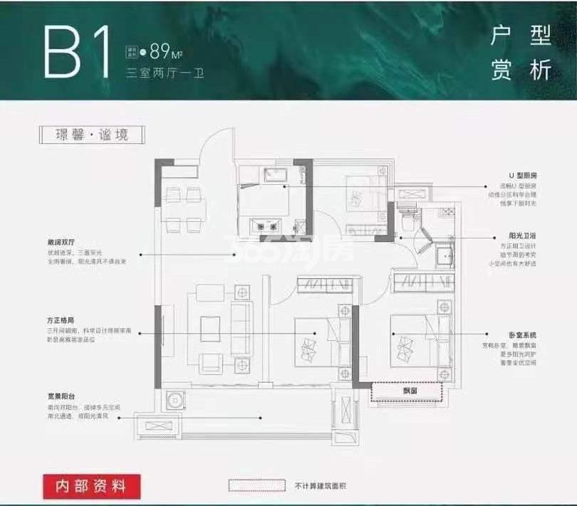 奥园东璟里89㎡户型图