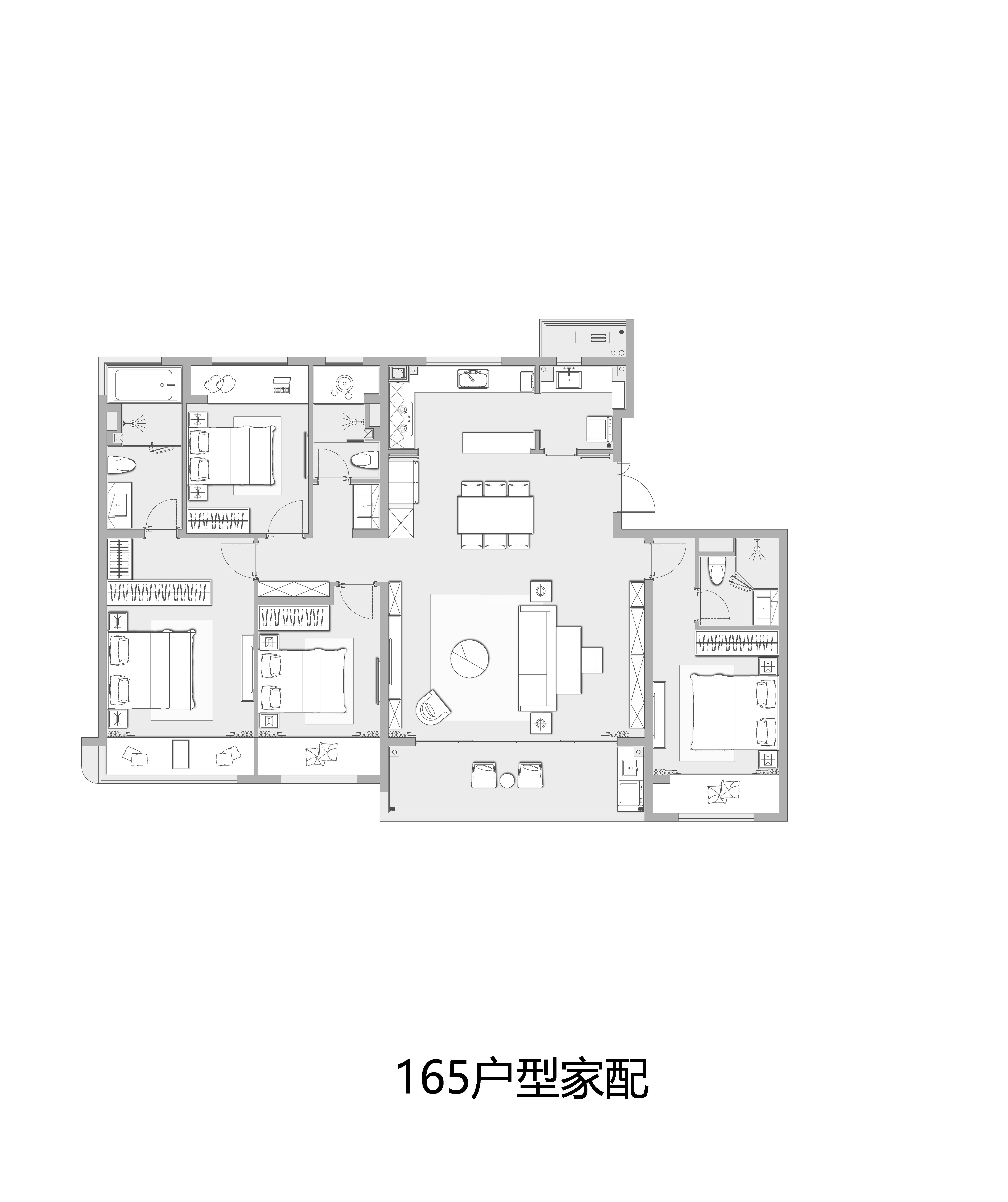 万科玉玲珑165㎡户型图