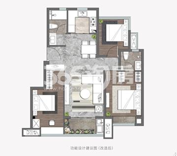 中南宸悦多层98㎡户型图