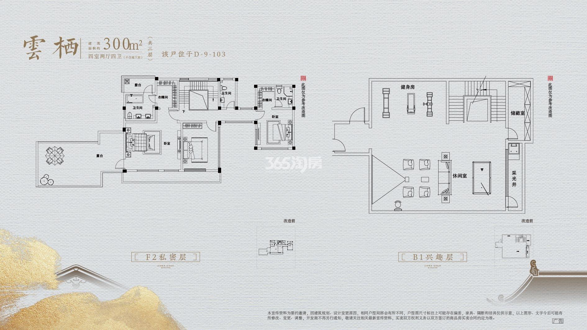 金科观天下户型建面约300平米F2B1户型图_南京金科观天下见山_南京365淘房
