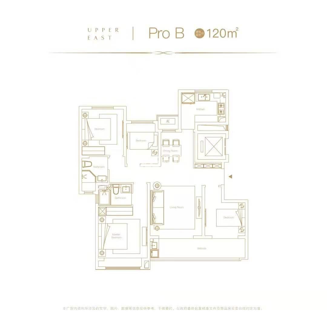 上东区ProB小高层120㎡户型图
