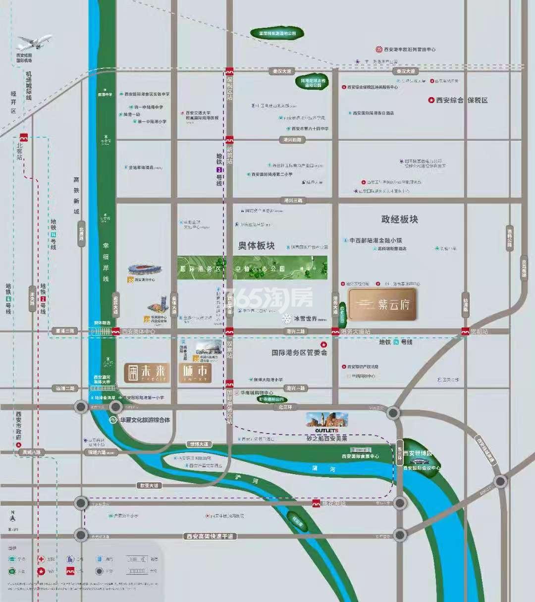 华润置地紫云府交通图