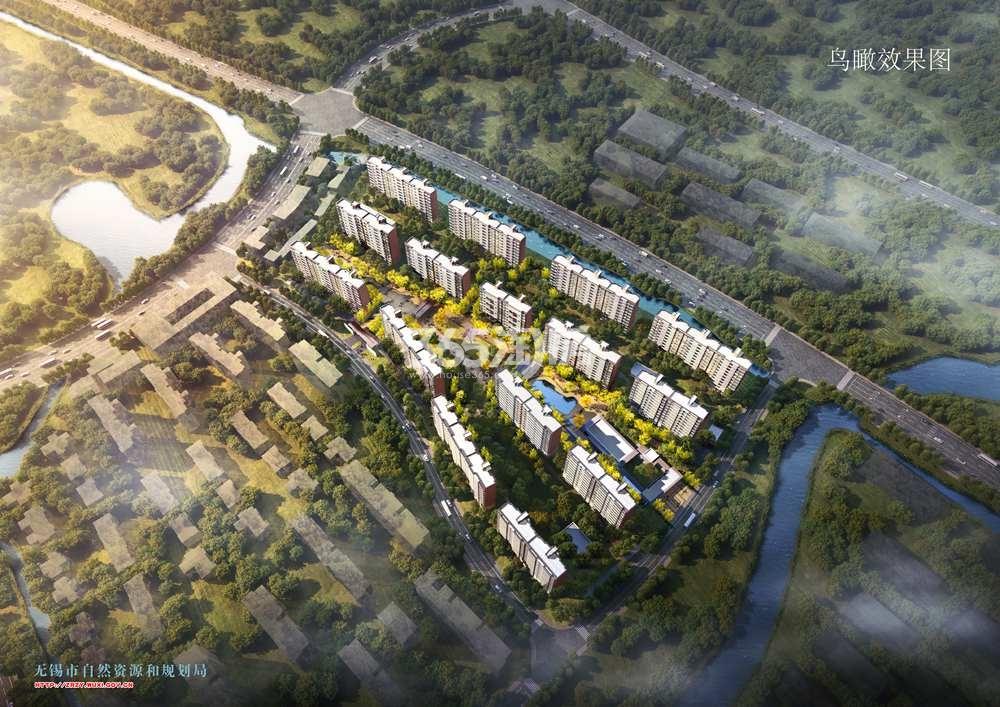 招商钱桥上伟路地块鸟瞰图