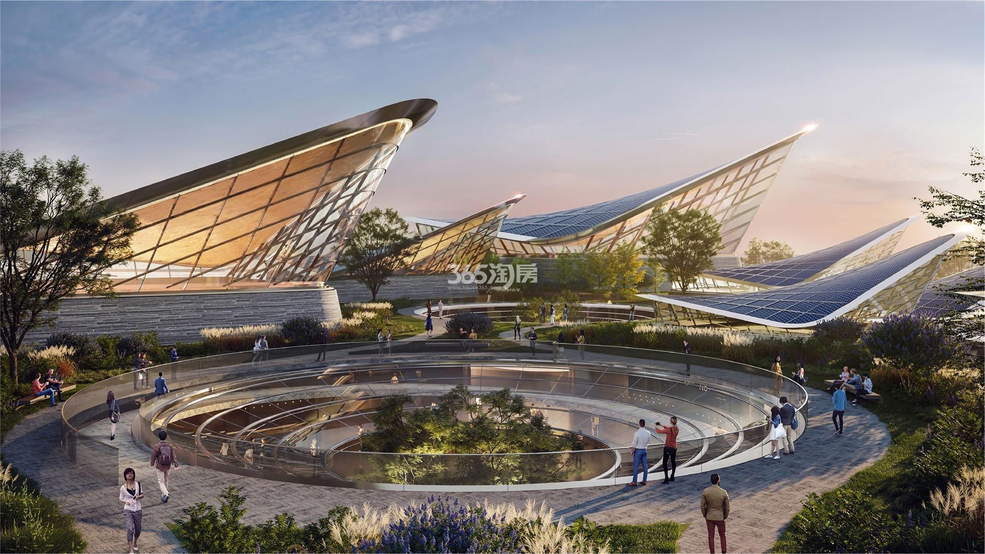 华侨城空港国际小镇4号地块展研中心效果图