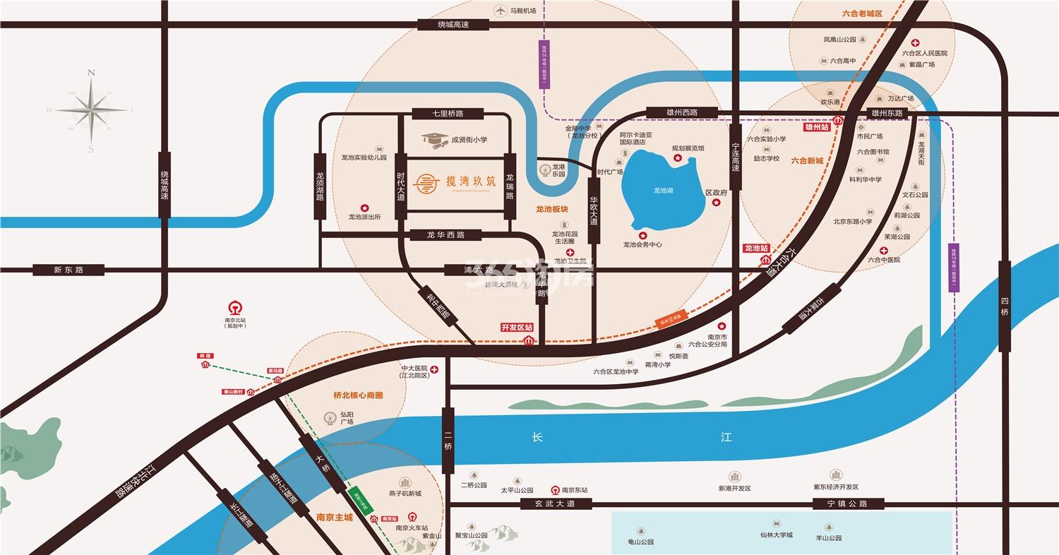 揽湾玖筑交通图