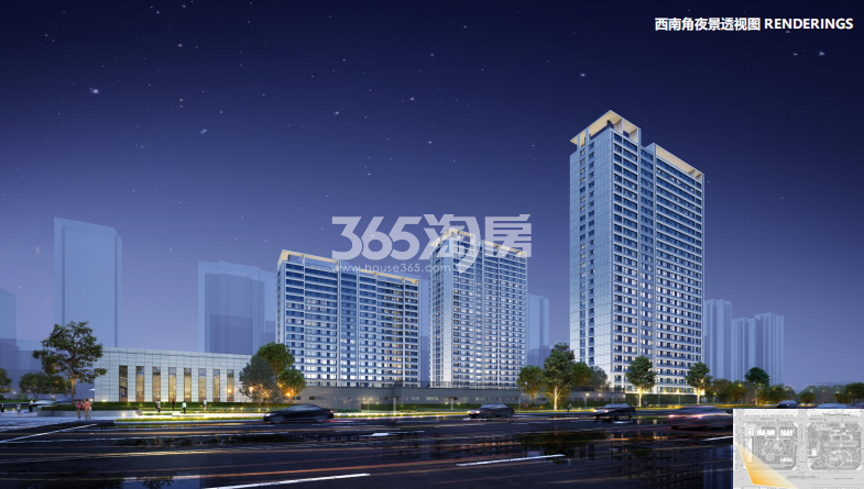 置地栢悦轩西南角夜视效果图