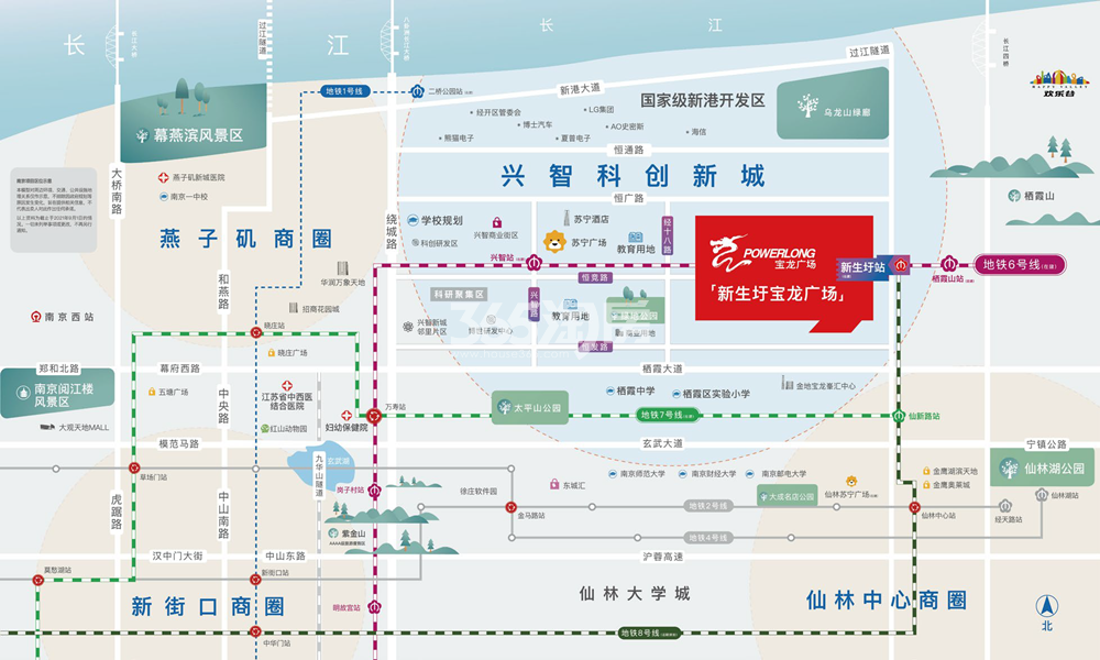 新生圩宝龙广场交通图