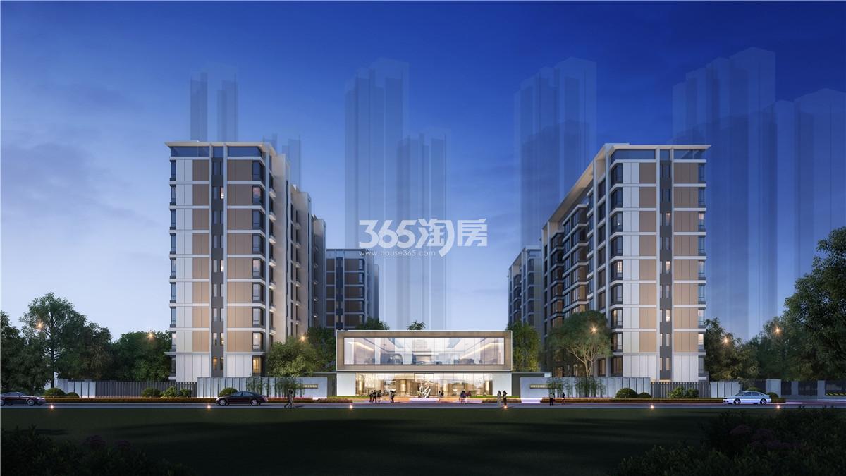 旭辉天阜玖江来小区大门夜视效果图