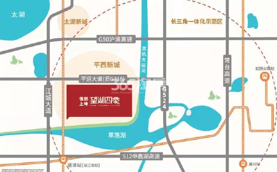 望湖四季花园区位图