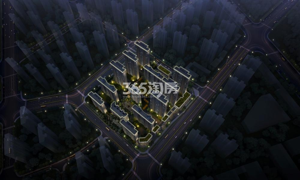 紫薇云峰里项目鸟瞰图夜景