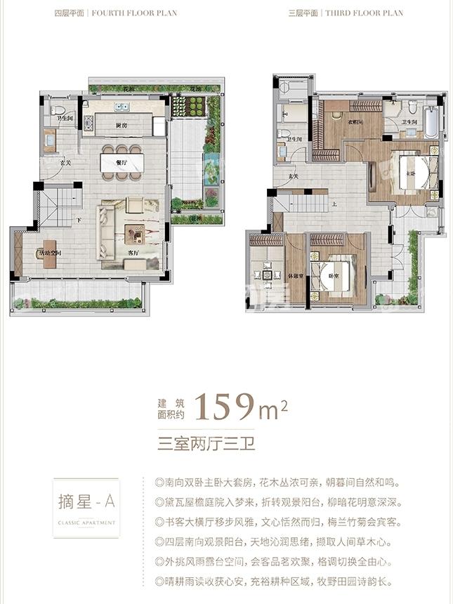 合肥桃李春风159㎡A户型图