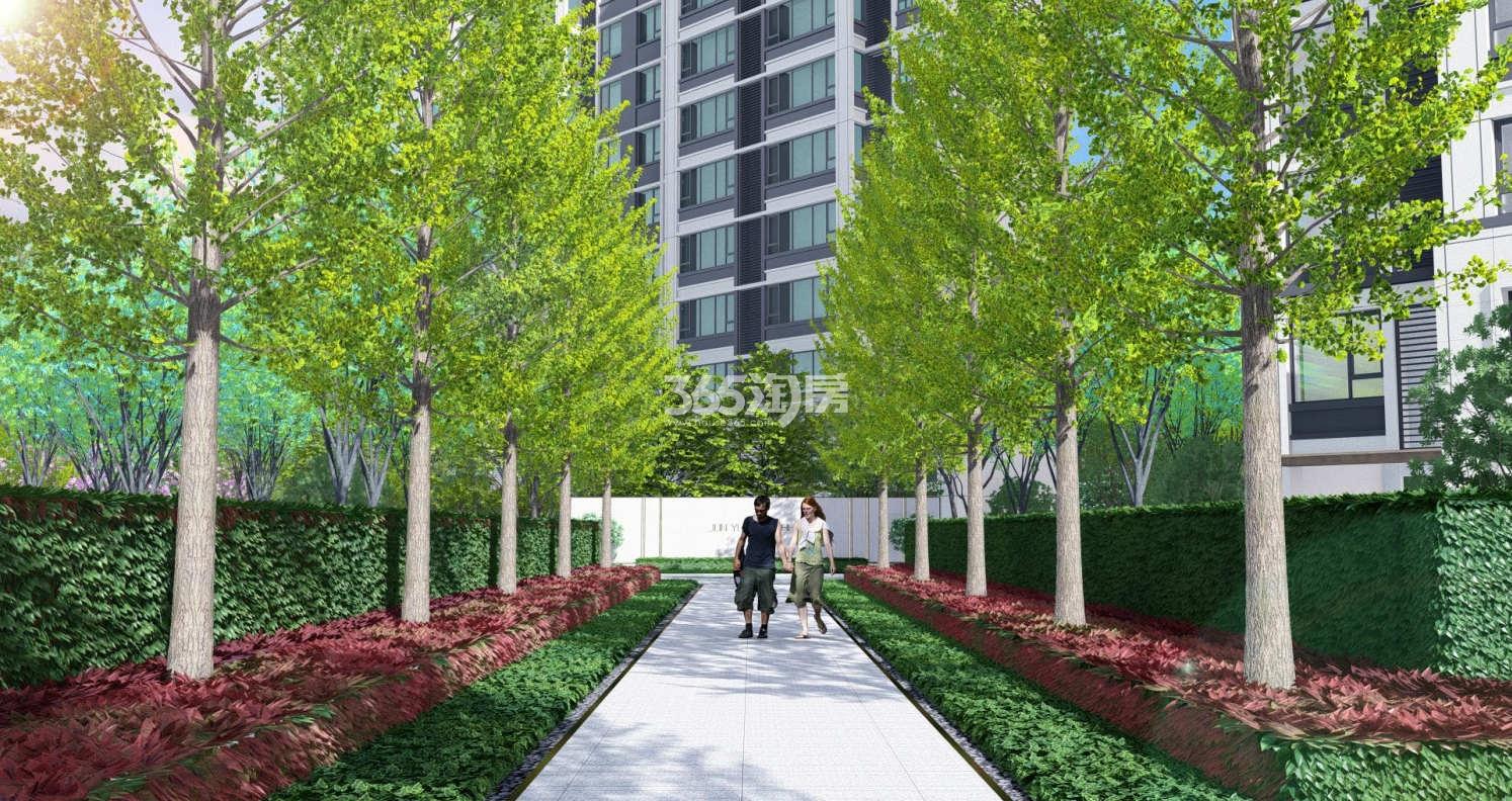 联发君悦风华小区内部道路效果图