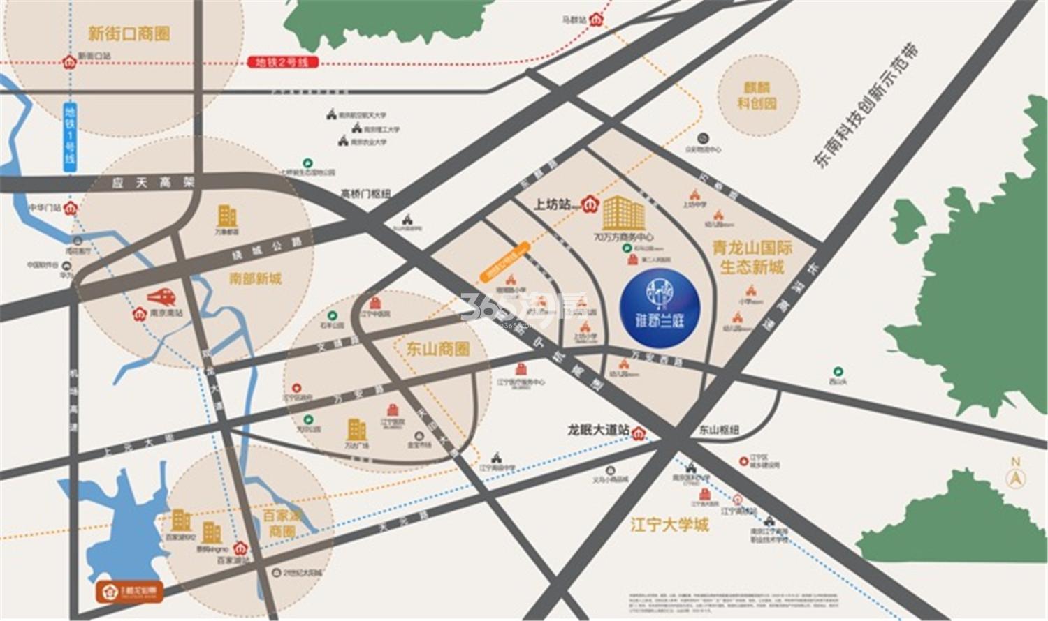 雅居乐雅郡兰庭交通图