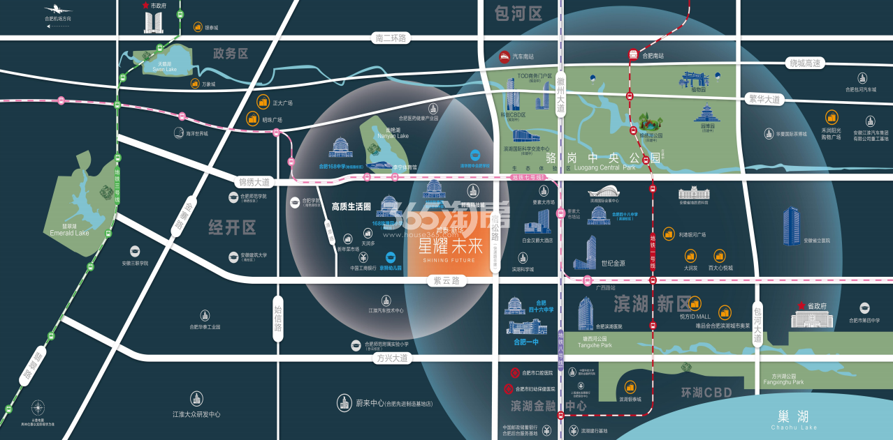 邦泰新华星耀未来交通图