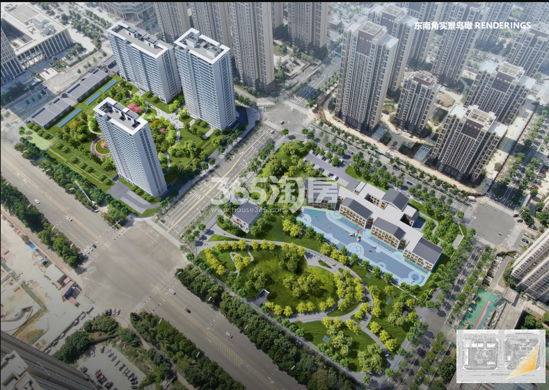 置地栢悦轩东南角实景鸟瞰图