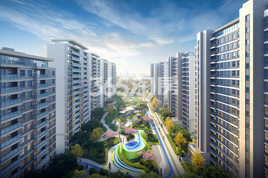 天境澜庭中轴景观图