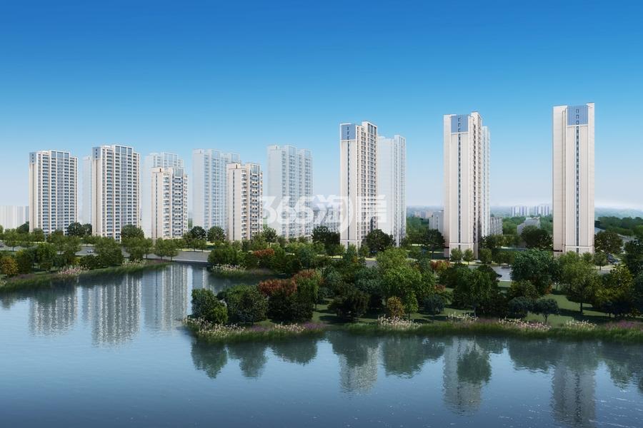 荷岸晓风（花园）群楼效果图