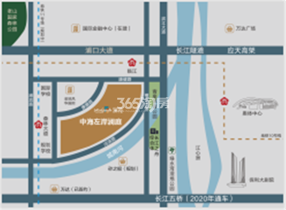 中海左岸澜庭商铺交通图