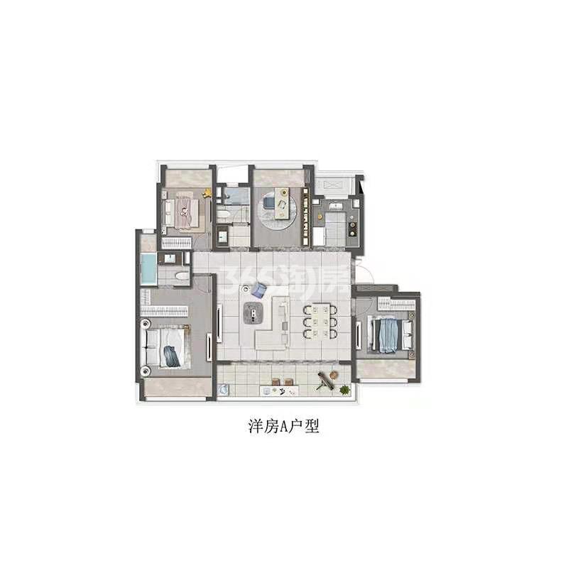 印象平江花园134㎡户型图