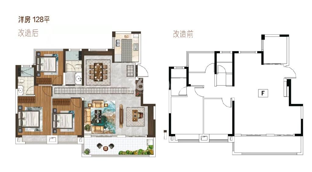 意禾阅湖登科低密度多层128㎡户型图