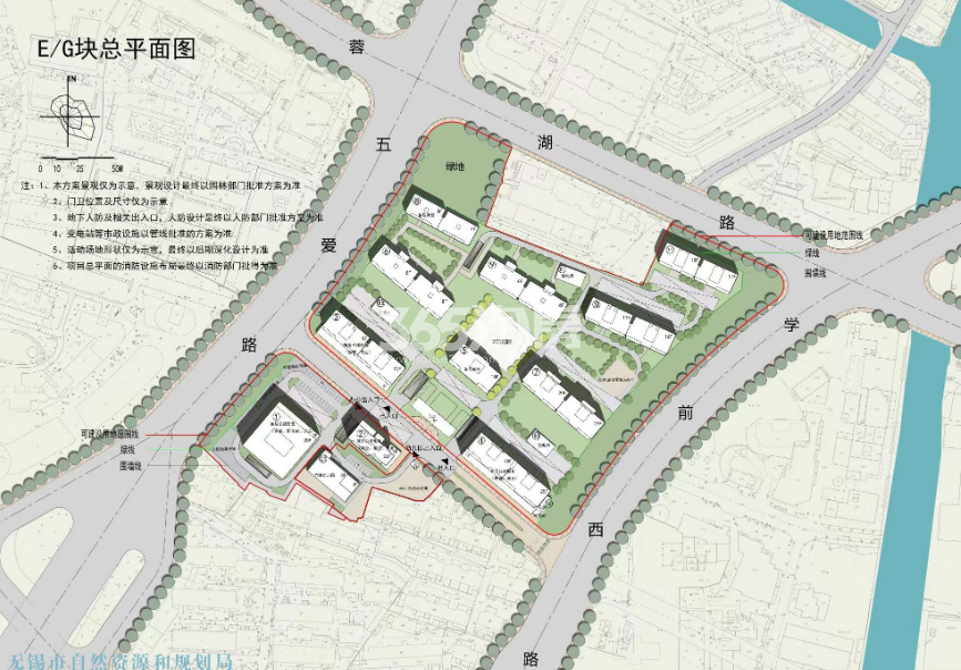 绿地香港健康家园E、G地块平面图