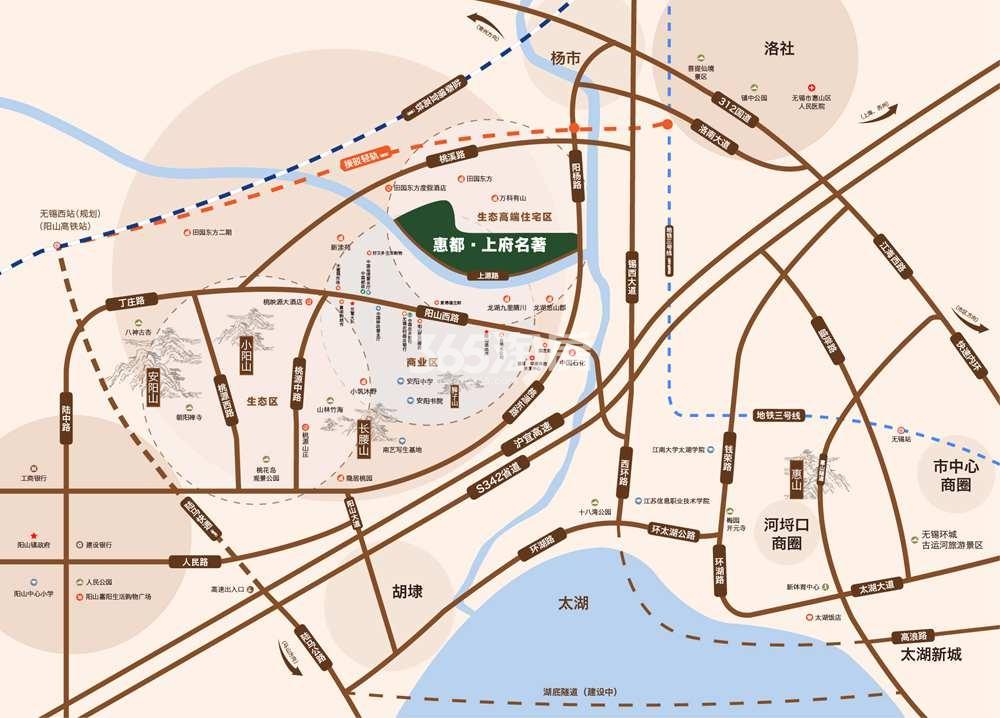 惠都上府名著交通图