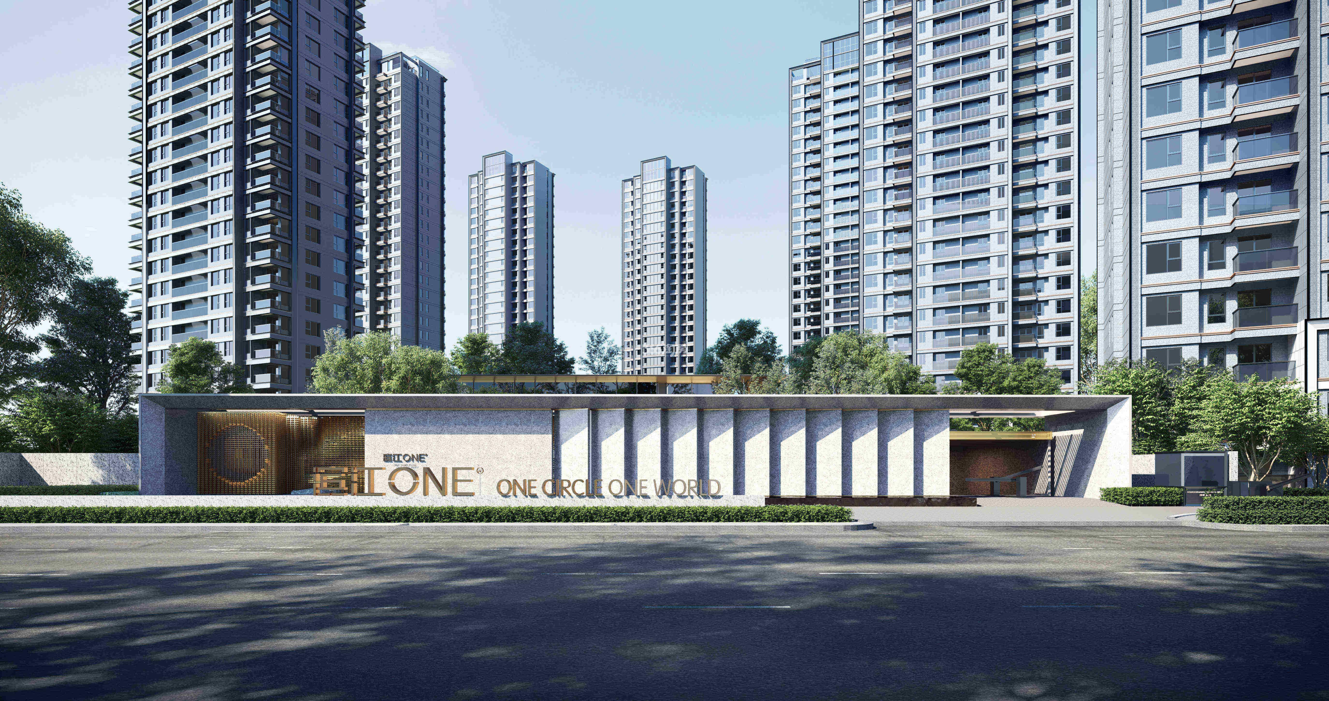滨江ONE小区内部效果图-会客厅