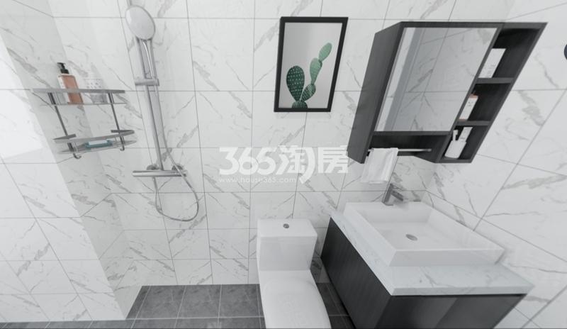 荷岸晓风（花园）167㎡样板间主卫实景图