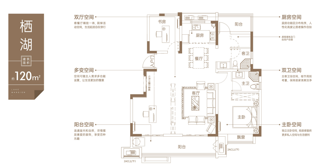 琥珀东澜赋栖湖120㎡户型图
