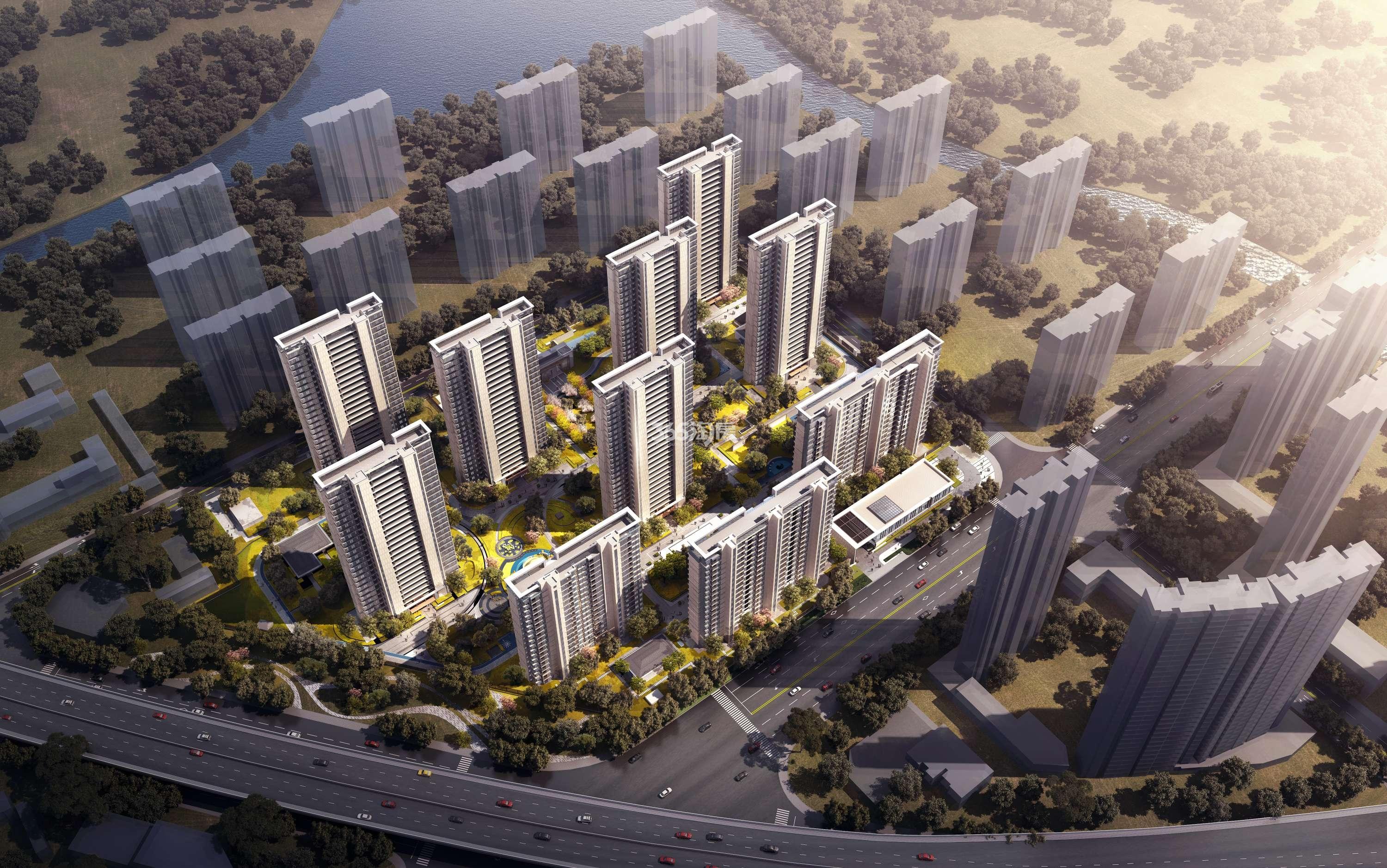 大华锦绣前城项目鸟瞰图
