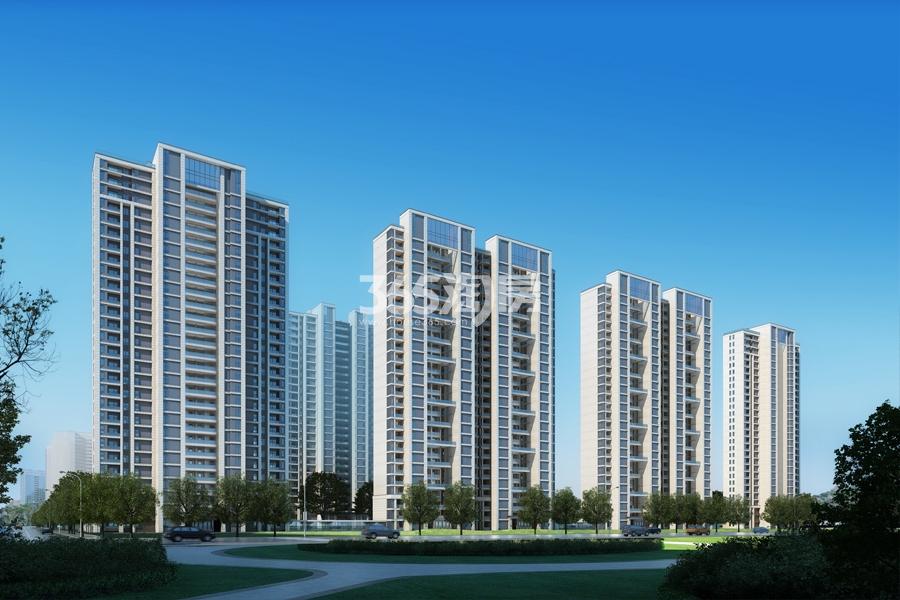荷岸晓风（花园）群楼立面效果图