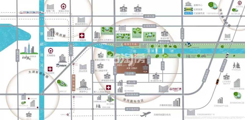 大华公园城市交通图