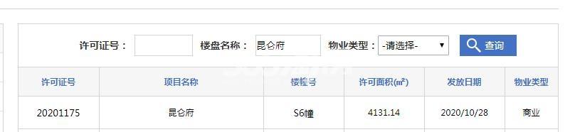 昆仑御商业S6幢预售证
