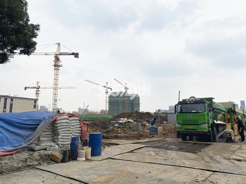 银城知庐建筑施工工地实景图（2021.1.8）