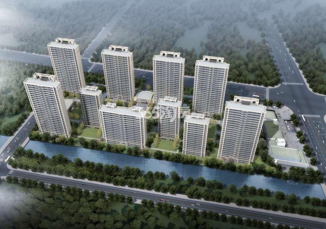 明月滨河鸟瞰图