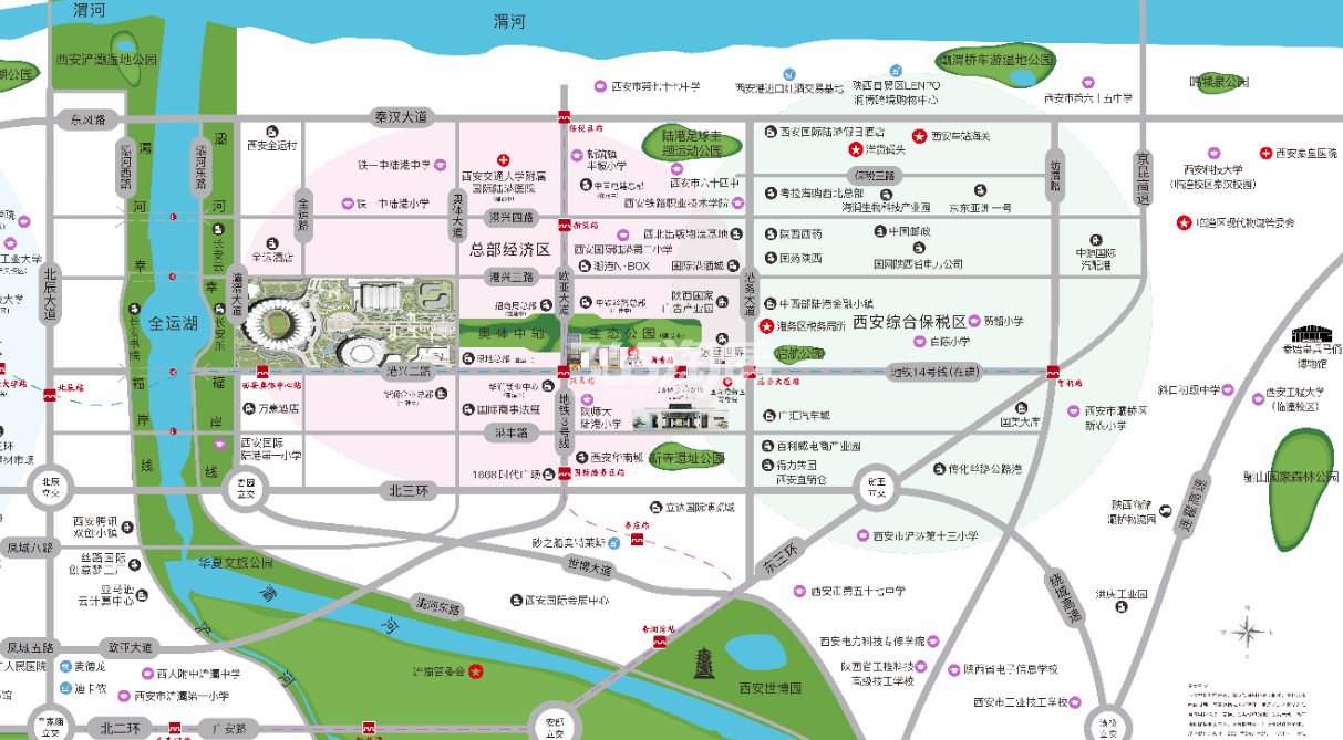 中冶·奥体云璟区位图