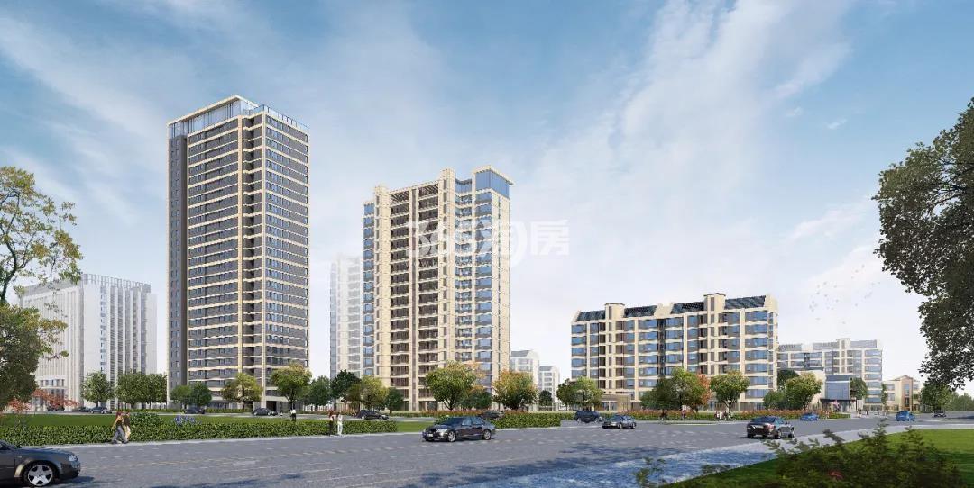银城知庐楼栋侧面效果图