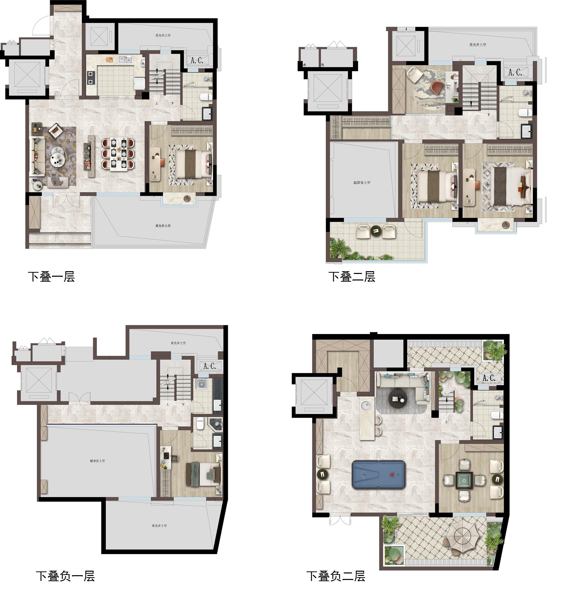 锦隆山语桃源下叠建面160.6㎡户型图