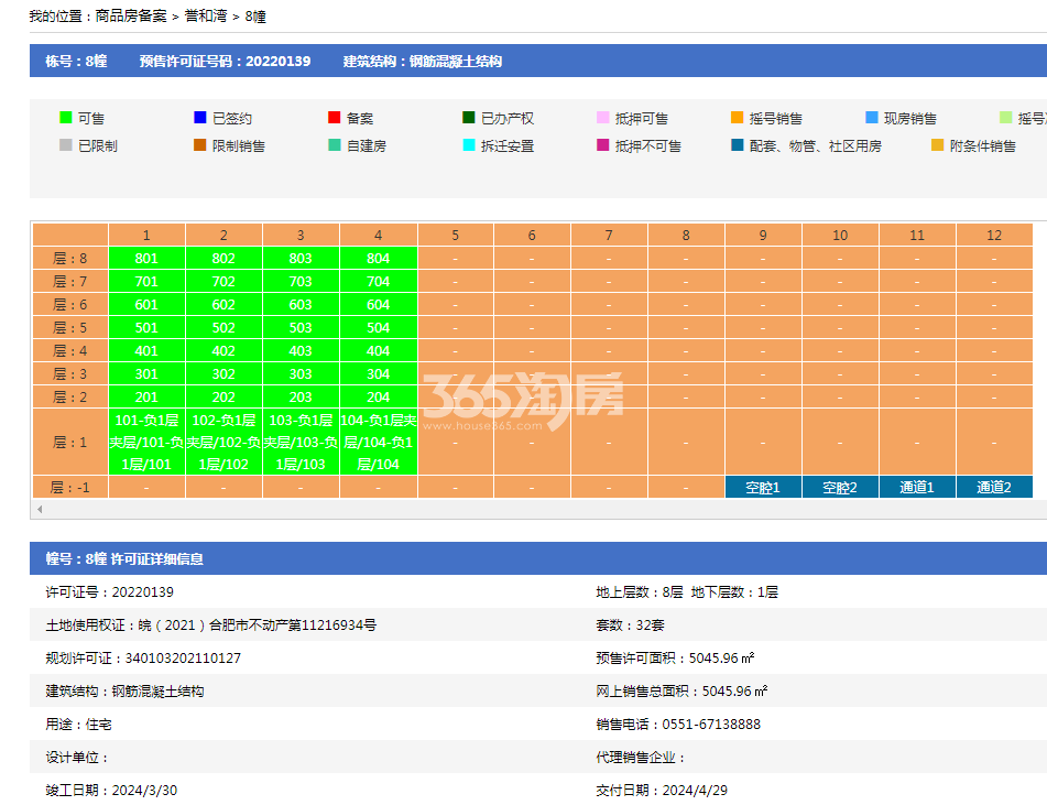 佳源誉和湾8#楼预售证