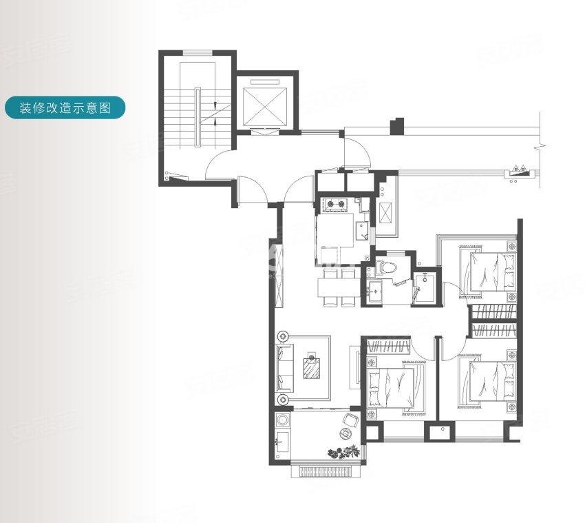 国贸璟原92㎡户型图