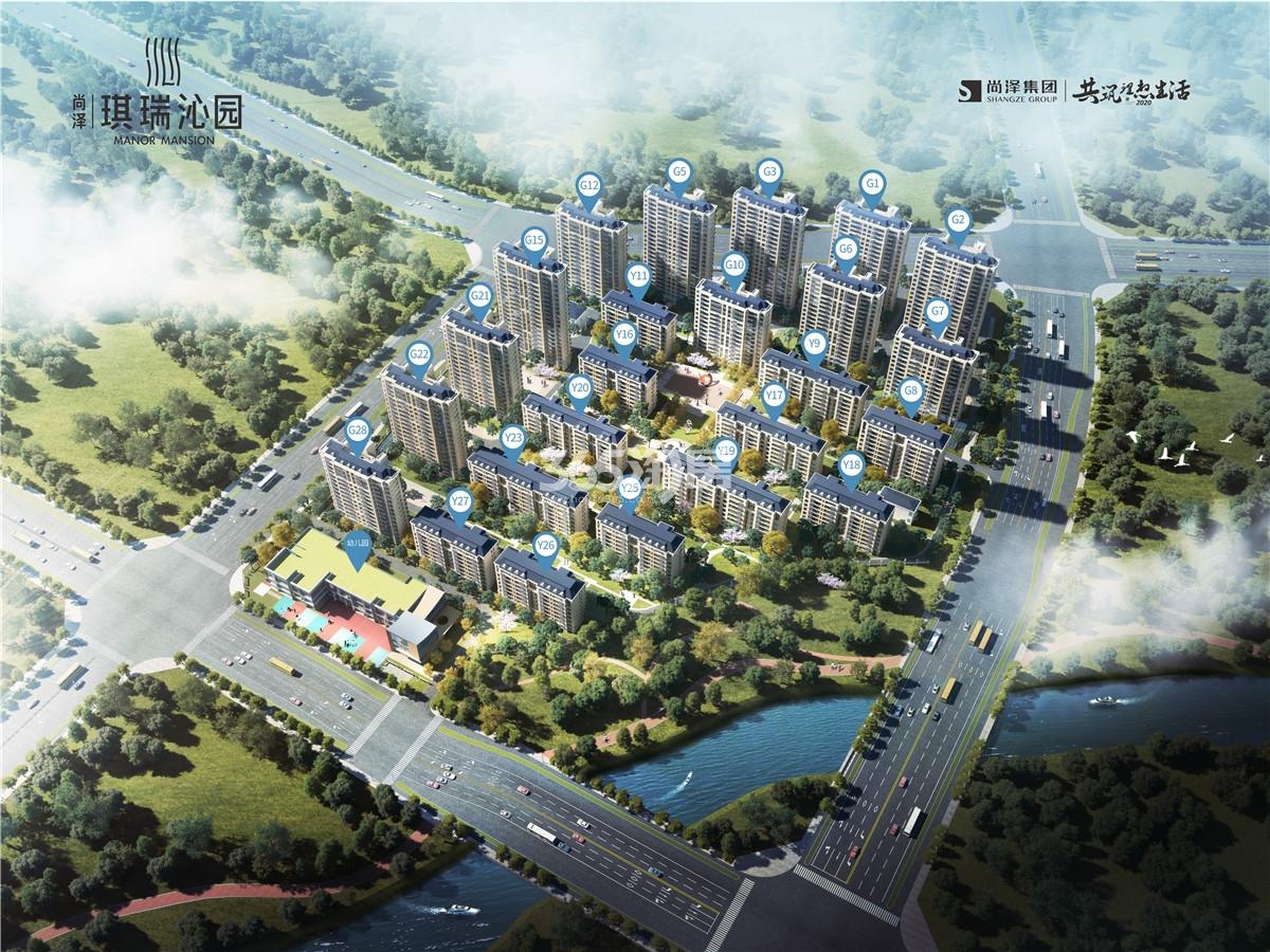 尚泽琪瑞沁园楼栋鸟瞰图