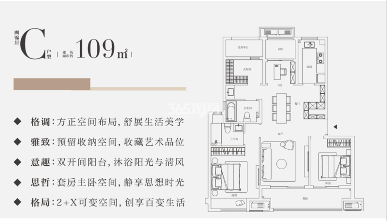 中海·佰贤居109户型