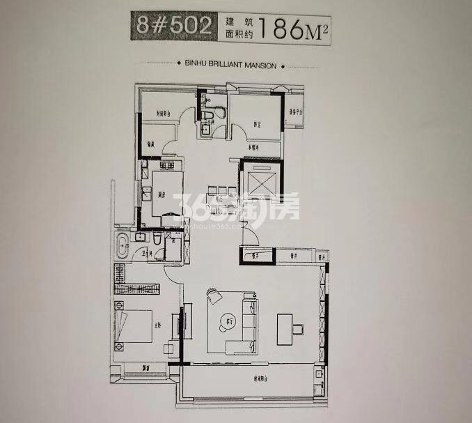 置地悦玺186㎡户型图