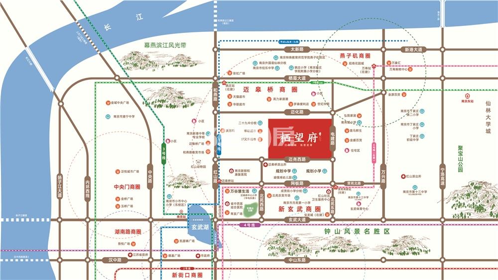 栖望府交通图