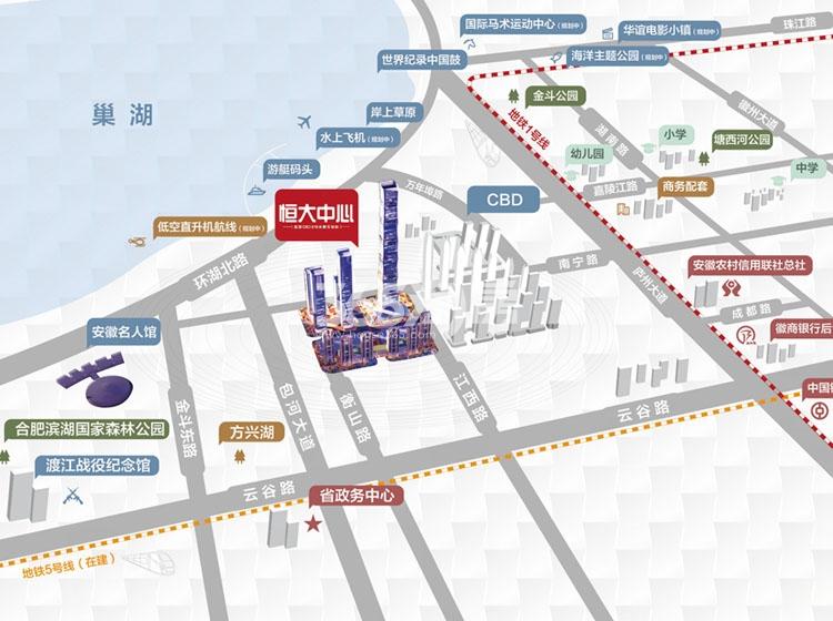 恒大中心区位图