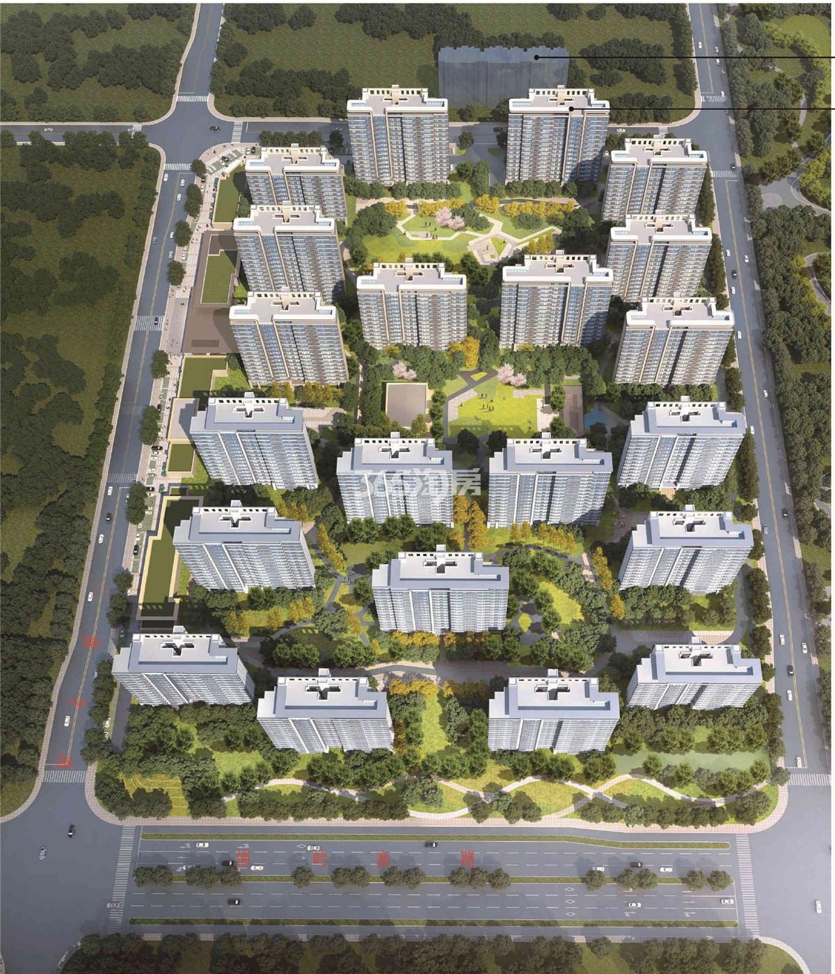龙湖怡康·湖城大境鸟瞰图